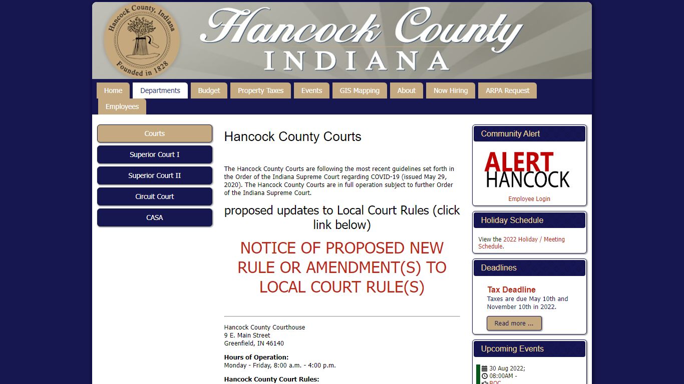 Hancock County Courts